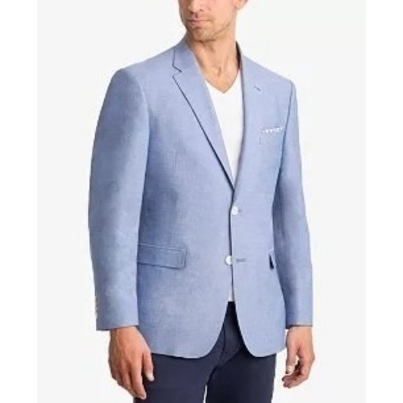 Lauren Ralph Lauren Men's Linen Sport Coat, Jacket, Blazer Lite Blue Size 40R - Picture 3 of 17